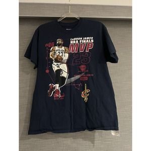 Lebron James 2016 NBA Finals MVP Cavs T-Shirt Mens Size Medium Blue Short Sleeve